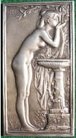 La Source Art Nouveau medal by Daniel Dupuis 1900