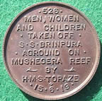 Steamship Erinpura passengers medal 1919
