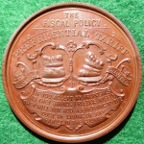 Joseph Chamberlain, Preferential Tariffs on Wheat Importation 1903, bronze medal by JA Restall