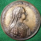 Italy,  Philiberta of Savoy wife of Giuliani de Medici, large cast and chased bronze medal by Antonio Selvi