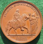 Arrival of George IV in Hanover 1821, bronze medal by Carl Voigt