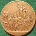 Poincar and Clmenceau  Tour of liberated Alsace-Lorraine December 1918, bronze medal