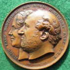 Sir Moses Montefiore, Jewish campaigner and philanthropist, bronze medal 1864 by Charles Wiener