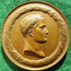 Napoleon, Death on St Helena 1821, bronze restrike medal 1971