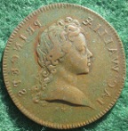Prince James Stuart, The Old Pretender, bronze medalet  1697