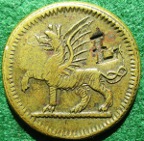 Cumbria (Cumberland), Mining, Clifton Colliery, brass token 1735, 26mm, scarce