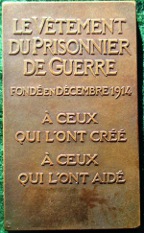 France, Prisoner of War Clothing Agency, bronze medal 1914 by Max Blondat after Jean-Louis Forain