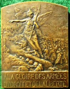 France, A La Gloire des Armes, bronze medal by J-P Legastelois
