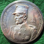 Belgium, General Leman and the Defence of Lige 1914, silvered bronze medal by Godefroid Devreese