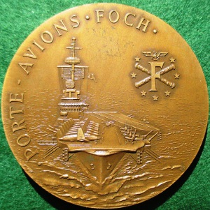 France, Great War, General Foch, Aircraft carrier launched 1960, large bronze medal