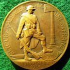 France, Return of Alsace and Lorraine to France, 11 November 1918, bronze medal by Paul Roger-Bloche