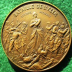 France, Battle of the Yser 1914, bronze medal by Henri Allouard