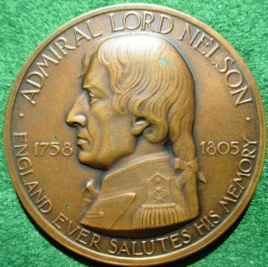 Battle of Trafalgar, 150th Anniversary 1955, bronze medal by Paul Vincze