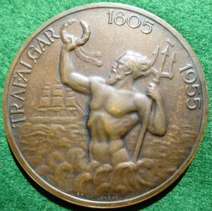Battle of Trafalgar, 150th Anniversary 1955, bronze medal by Paul Vincze