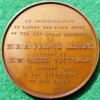 London, New Royal Exchange Foundation Stone laid by Queen Victoria 1842, bronze medal by W Wyon