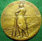 Belgium, Great War 1914-1918, Firecard medal issued 1930s, bronze