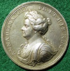 Queen Annes Bounty 1704, silver medal by John Croker