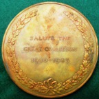 The Churchill War Coalition Cabinet Presentation Medal 1946, large bronze medal