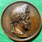 France, Louis Philippe I, Erection of the July Column 1840, large bronze medal