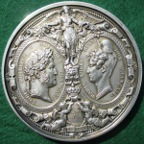 France, Visit of Louis Philippe I and the Royal Family to the Paris Mint 1833, large silvered bronze medal