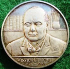 Winston Churchill, Death 1965, silver medal