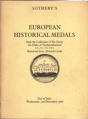Sotheby - European Medals Alnwick Northumberland 1980