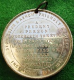 Stoneleigh & Ashow Friendly Society Instituted 1845, white metal medal
