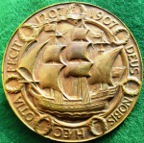 Liverpool, 700th Anniversary of its foundation as a borough 1207-1907, large bronze medal