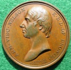 Admiral Lord Nelson, Memorial Medal 1820 by Webb & Droz for James Mudie, bronze