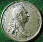 George III, Victories of the Year 1805, white metal medal by J Westwood,