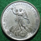 George III, Victories of the Year 1805, white metal medal by J Westwood,
