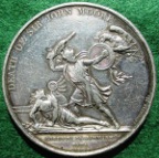 Sir John Moore, death at Corunna 1809, silvered white metal medal by Mills