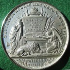 Duke of Wellington, death 1852, white metal medal by Allen & Moore