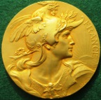 France, France, gilt-bronze medal by Louis Botte, circa 1910