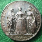 Queen Caroline (wife of George II), Coronation 1727, official silver medal by John Croker