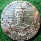 Netherlands, Queen Wilhelmina Coronation 1898, white metal medal