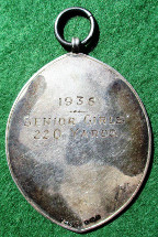Hampshire, Secondary Schools Sports Prize, oval silver medal awarded 1936
