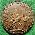 Vatican, Benedict XIII, opening of the Holy Door at St Peters 1725, bronze medal by E & O Hamerani