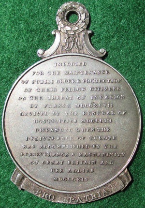 Napoleonic Wars, Bristol Volunteers badge 1814