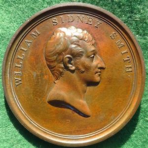 Sir Sidney Smith, President of the Reunion of the Knights of the White Slaves of Africa 1816, bronze medal