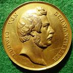 Germany, Bavaria, Ludwig von Schwanthaler (sculptor), erection of Bavaria in Munich 1850, bronze-gilt medal