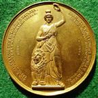 Germany, Bavaria, Ludwig von Schwanthaler (sculptor), erection of Bavaria in Munich 1850, bronze-gilt medal