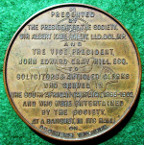Boer War, London, Law Society Banquet Presentation Medal 1902, bronze