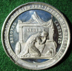 Prince Albert, death 1861, white metal medal