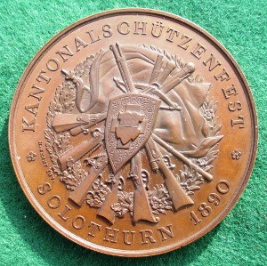 Switzerland, Solothurn Shooting Medal 1890 by Bovy