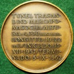 Peru, Andes Water Tunnel 1962, medal