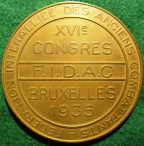 Belgium, Great War, Allied Veterans Federation, Congress medal 1935