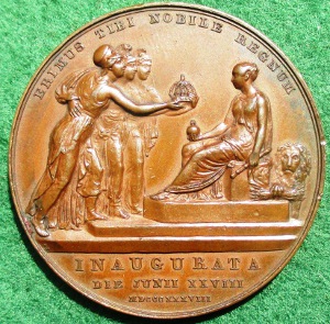 Victoria bronze coronation medal 1838 by Pistrucci