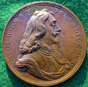 Charles I memorial medal by Roettier 1695