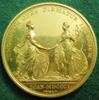 Irish Act of Union medal 1800, gilt